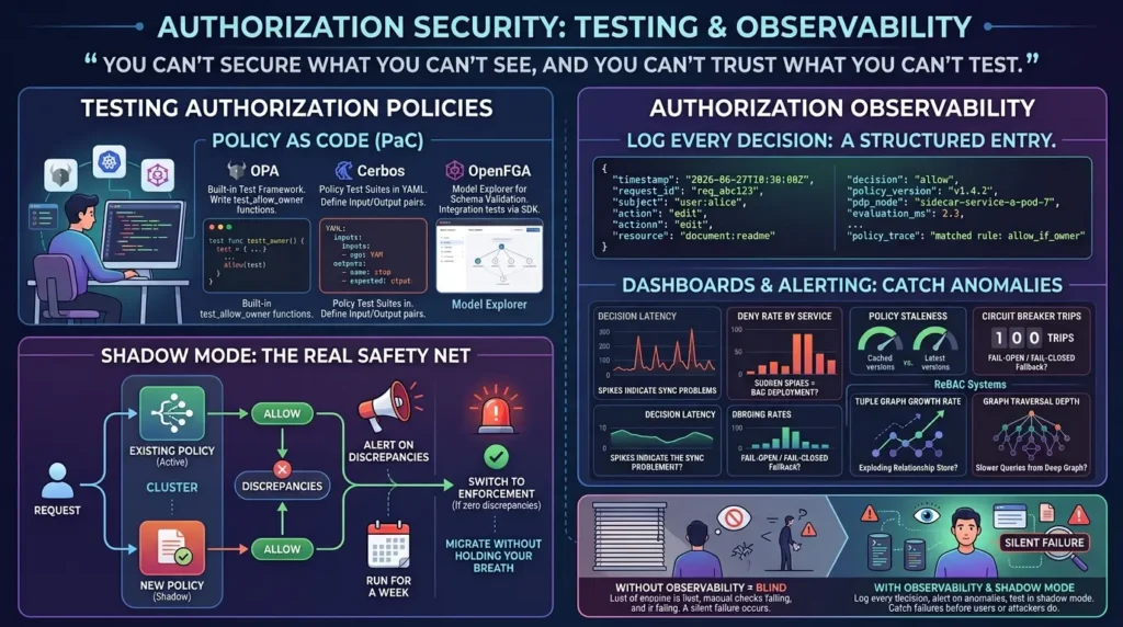 Testing authorization policies