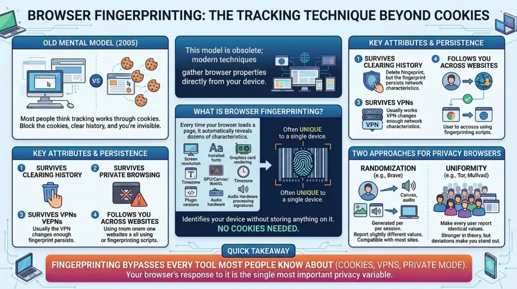 Browser fingerprinting tracking