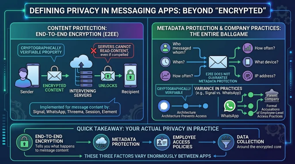 End-to-end encryption vs metadata