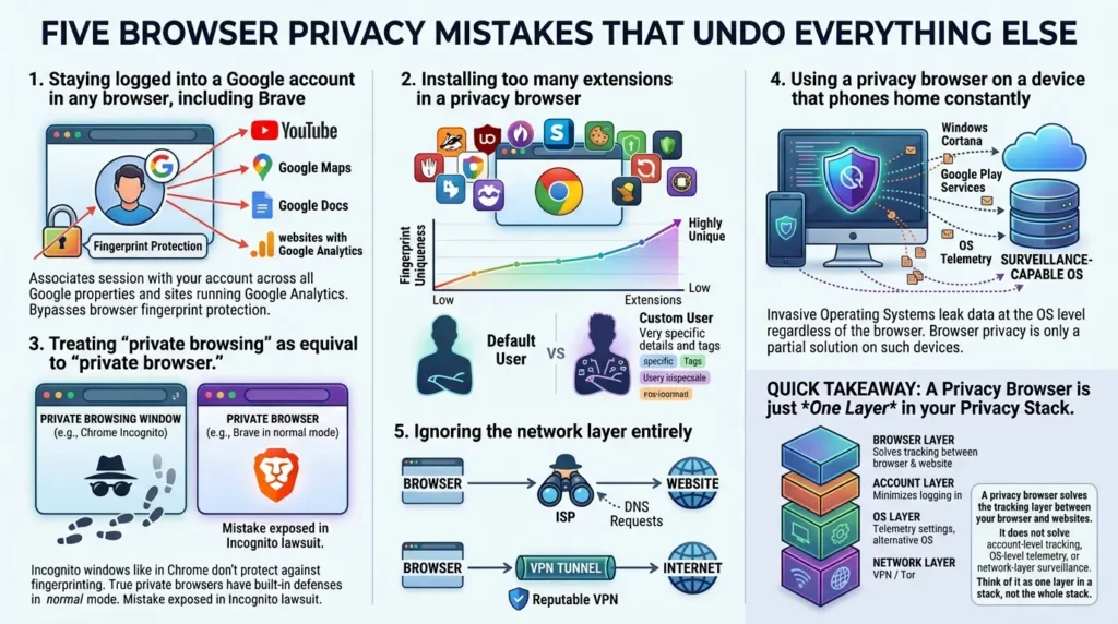 Five Privacy Browsers Mistakes