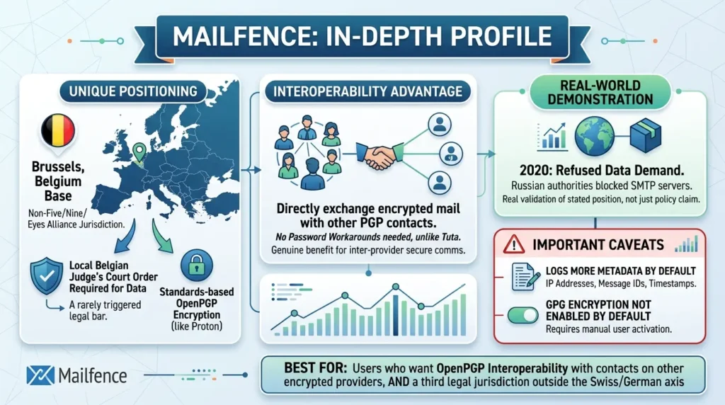 Private Email Services Compared: What Happens When Your "Zero-Access" Provider Gets a Court Order Mailfence OpenPGP encryption