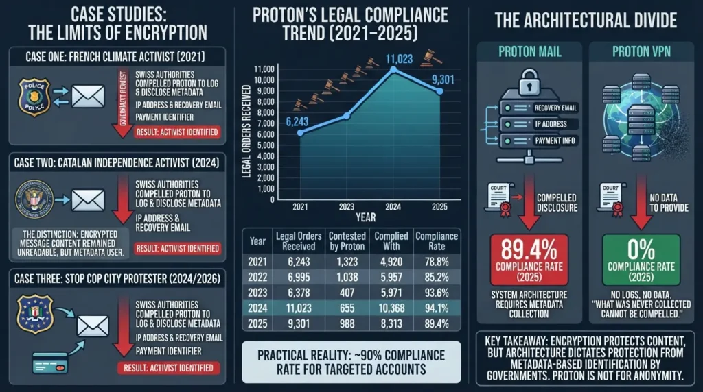Private Email Services Compared: What Happens When Your "Zero-Access" Provider Gets a Court Order Proton Mail legal compliance trend