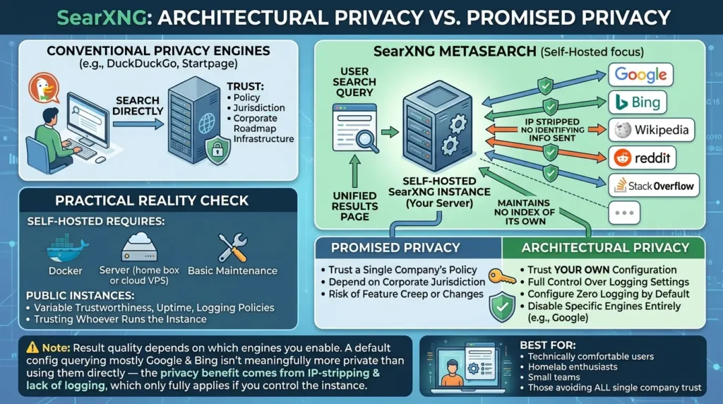 SearXNG metasearch engine privacy