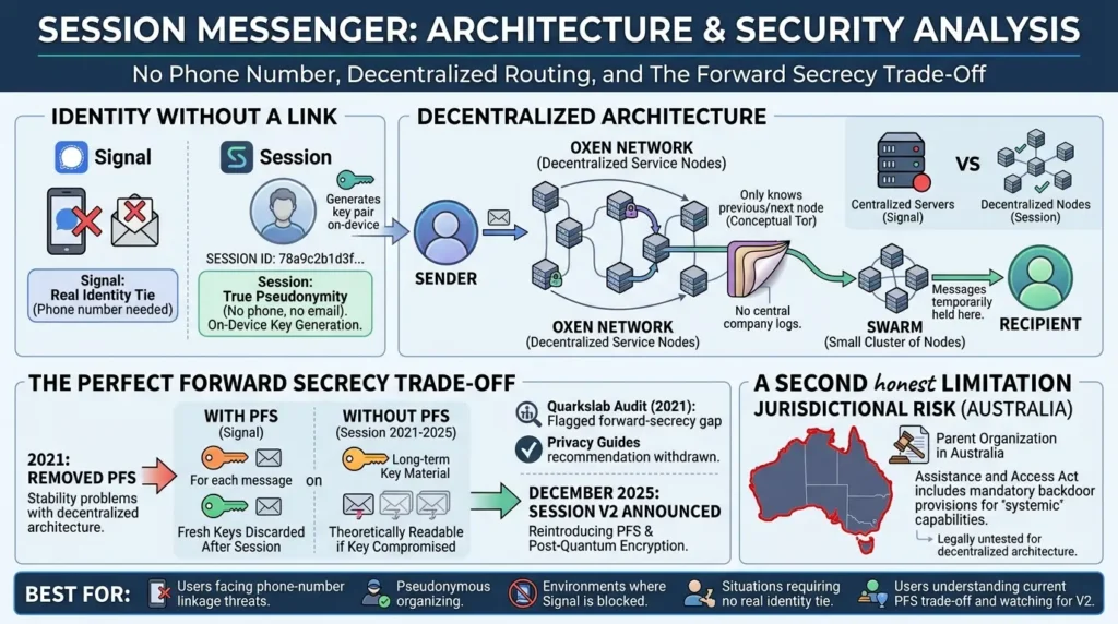 Session architecture and trade-offs