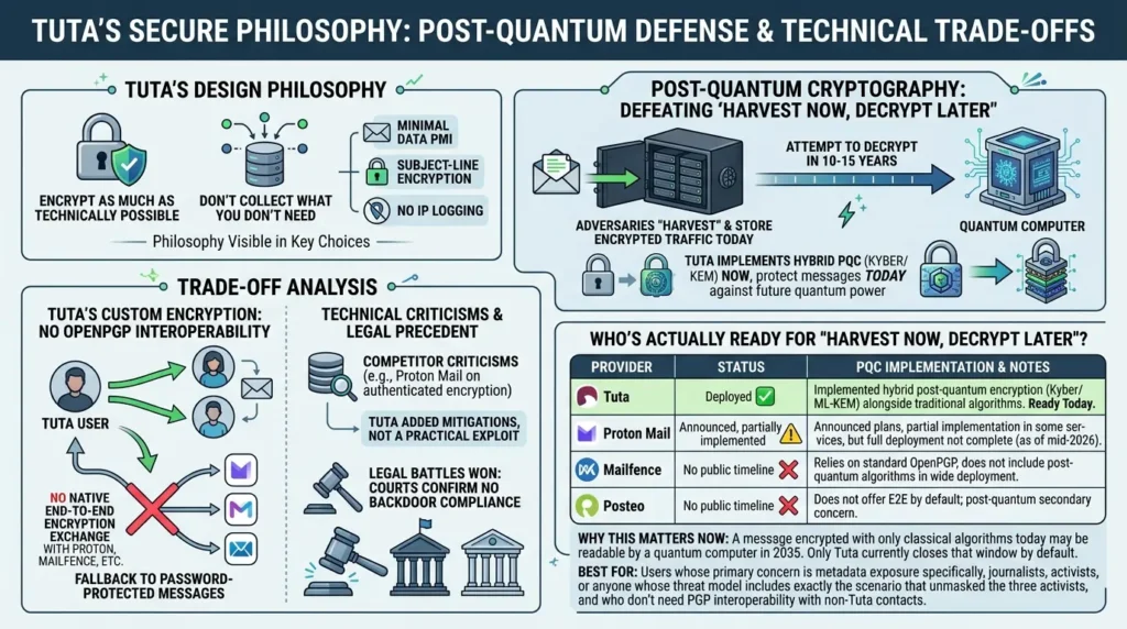Private Email Services Compared: What Happens When Your "Zero-Access" Provider Gets a Court Order Tuta post-quantum encryption