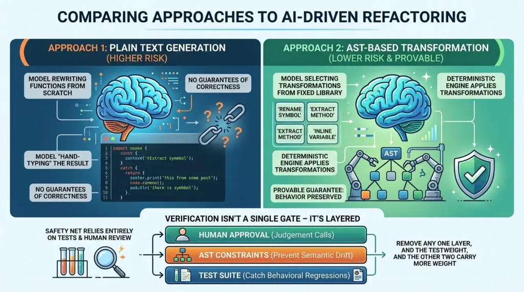 AI Code Refactoring: The Complete Guide to How LLMs Rewrite Production Code Without Breaking It Verification is layered