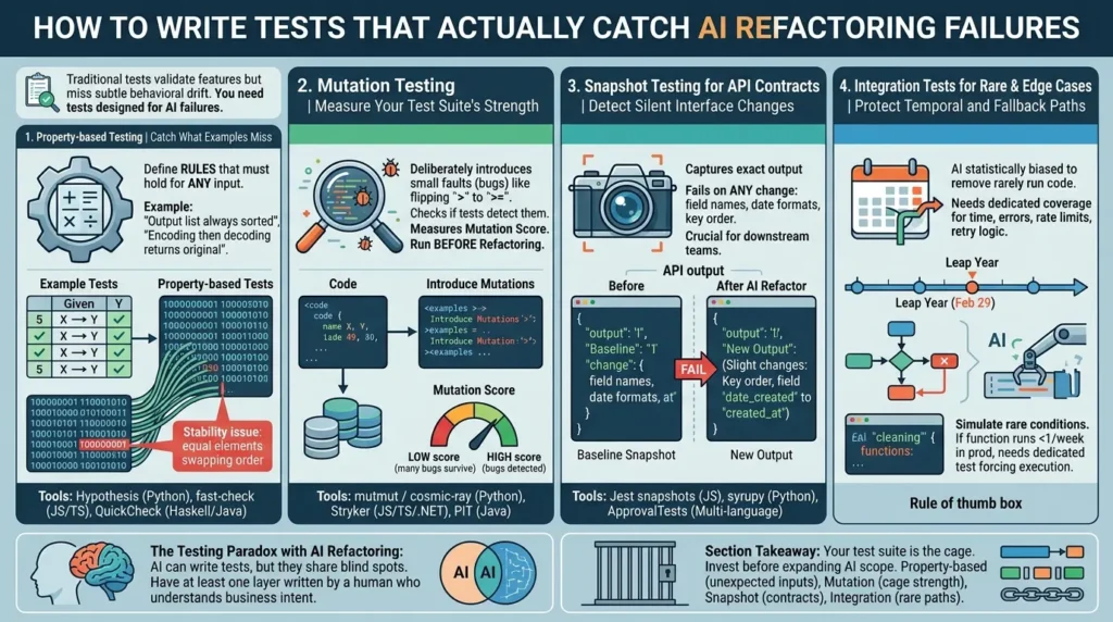 AI Code Refactoring: The Complete Guide to How LLMs Rewrite Production Code Without Breaking It Writing tests for AI refactoring